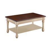 Dark cherry/antique white coffee table by Coaster additional picture 2