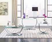 Contemporary chrome end table by Coaster additional picture 2