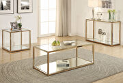 Calantha modern chocolate chrome end table by Coaster additional picture 2
