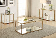 Calantha modern chocolate chrome sofa table by Coaster additional picture 2