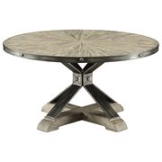 Weathered gray elm veneer/gunmetal coffee table by Coaster additional picture 2