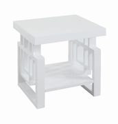 Transitional glossy white coffee table by Coaster additional picture 6
