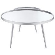 2-piece round mirror top nesting coffee table chrome by Coaster additional picture 6