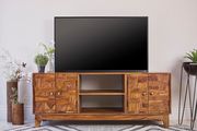 Natural sheesam wood TV console by Coaster additional picture 2