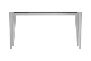 Silver / gray contemporary glam style sofa table by Coaster additional picture 2