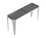 Silver / gray contemporary glam style sofa table by Coaster additional picture 4