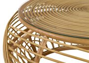Round woven rattan coffee table natural by Coaster additional picture 3
