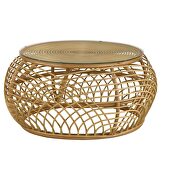 Round woven rattan coffee table natural by Coaster additional picture 6