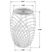 Round woven rattan end table natural by Coaster additional picture 2