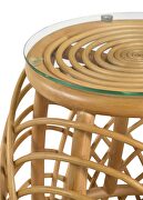 Round woven rattan end table natural by Coaster additional picture 3