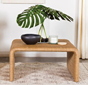Square rattan coffee table natural by Coaster additional picture 3