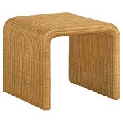 Square rattan end table natural by Coaster additional picture 2