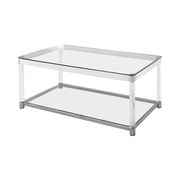Chrome/acrylic modern coffee table by Coaster additional picture 4