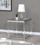 Chrome/acrylic modern coffee table by Coaster additional picture 6