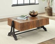 Recycled wood industrial style coffee table by Coaster additional picture 5