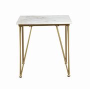 White / polished brass / marble top coffee table by Coaster additional picture 6