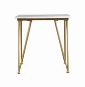 White / polished brass / marble top coffee table by Coaster additional picture 8