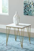 White / polished brass / marble top coffee table by Coaster additional picture 10