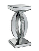 Contemporary silver mirrored side table additional photo 3 of 2