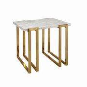 Italian white marble top / gold legs coffee table by Coaster additional picture 4