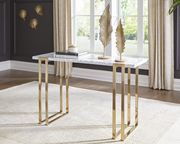 Italian white marble top / gold legs coffee table by Coaster additional picture 5