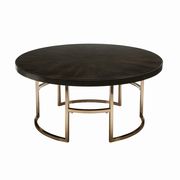 Rose brass / americano circular top coffee table by Coaster additional picture 2