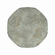 Beige printed marble circle glass top coffee table by Coaster additional picture 2