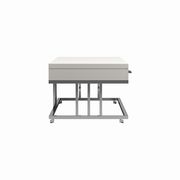 White / chrome coffee table w/ drawers by Coaster additional picture 3