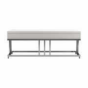 White / chrome coffee table w/ drawers by Coaster additional picture 4
