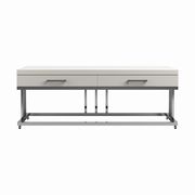 White / chrome coffee table w/ drawers by Coaster additional picture 6