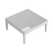 Coffee table in silver mirrored contemporary style by Coaster additional picture 2
