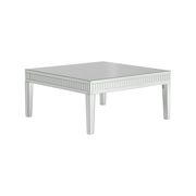 Coffee table in silver mirrored contemporary style by Coaster additional picture 4