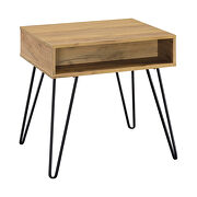 End table mid-century modern design with a rustic vibe additional photo 2 of 3