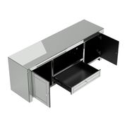 Silver / chrome / mirrored TV stand by Coaster additional picture 8