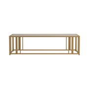Glass top / brass metal legs coffee table by Coaster additional picture 7