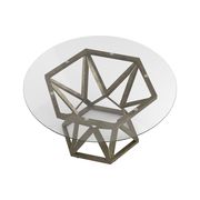 Coffee table glass top / gold finish base by Coaster additional picture 2