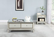 Coffee table mirrored drawers framed with a soft champagne gold finish by Coaster additional picture 7