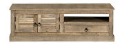 Natural finish mango wood 2-door TV console by Coaster additional picture 2