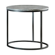 Powder coated base in a gunmetal finish end table by Coaster additional picture 2