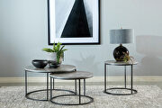 Powder coated base in a gunmetal finish end table by Coaster additional picture 3