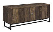 Rustic oak herringbone finish 2-door TV console with adjustable shelves by Coaster additional picture 6