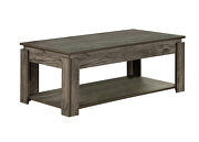 Weathered gray finish 3-piece occasional set with open shelves by Coaster additional picture 3