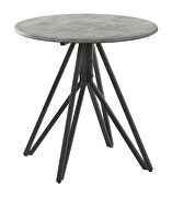 Cement gunmetal finish round coffee table with hairpin legs by Coaster additional picture 6