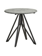 Cement gunmetal finish round coffee table with hairpin legs by Coaster additional picture 7