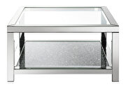 Clear glass top square design coffee table by Coaster additional picture 3