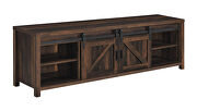 Dark pine finish rectangular TV console with 2 sliding doors by Coaster additional picture 4