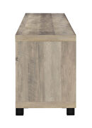 Antique pine finish rectangular TV console with glass doors by Coaster additional picture 6