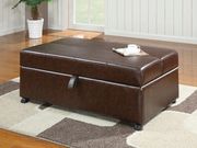 Dark brown ottoman w/ pull-out sleeper bed by Coaster additional picture 2