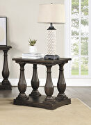 Coffee finish rectangular coffee table with turned legs and floor shelf additional photo 5 of 5