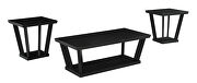 Black finish 3-piece occasional set with open shelves by Coaster additional picture 2